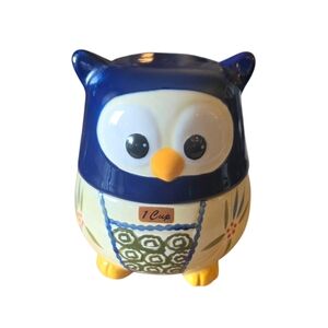 Temp-Tations Old World Ceramic Owl Set Of 4 Nesting Measuring Cups Display